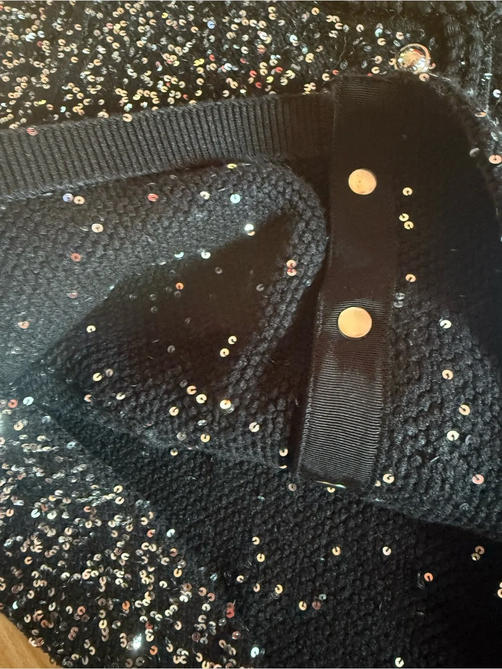 Gorgeous Michael Kors Sequined Metallic Stretch Knit Jacket - Size XL